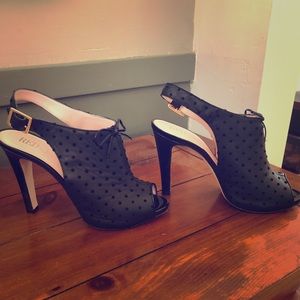 Valentino RED, black/polka dots evening sandals.